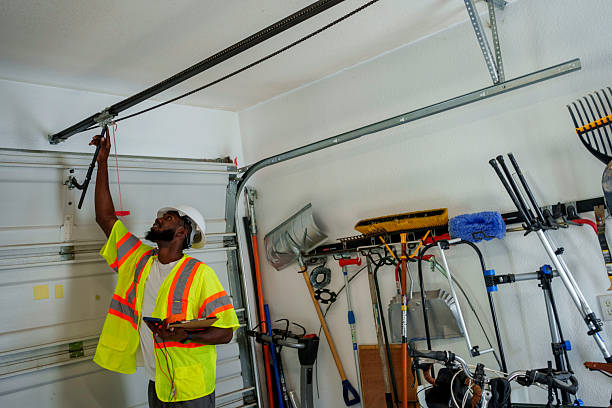 Professional Garage Door Roller Replacement technician working in Washington Mills, NY